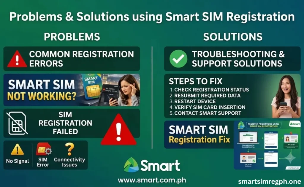problems & solutions using smart sim registration
