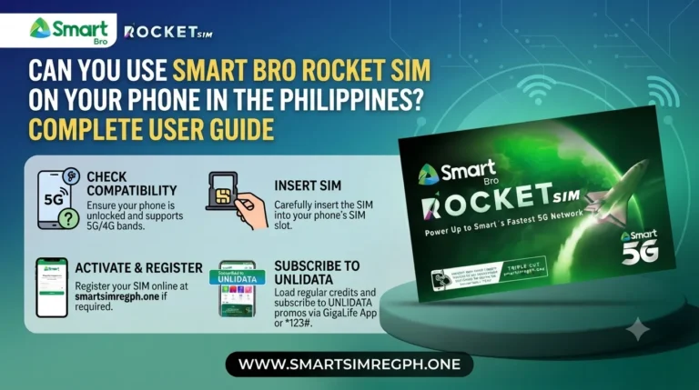 can you use smart bro rocket sim on your phone in the philippines