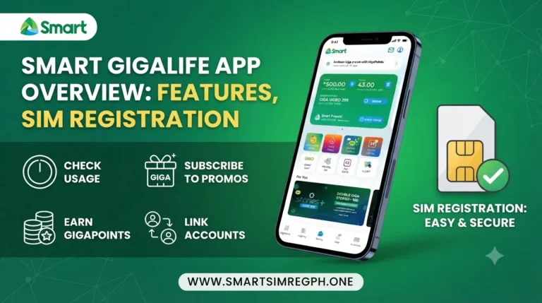 smart gigalife app overview features, sim registration