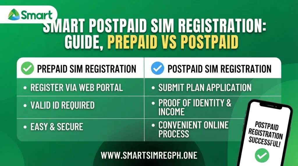 smart postpaid sim registration guide, prepaid vs postpaid